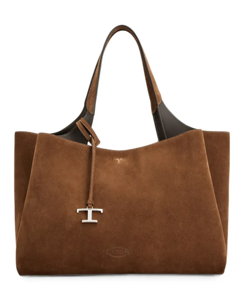 TOD'S bag in suede medium - Braun Braun
