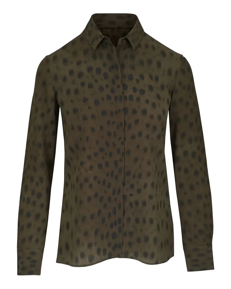 Akris Seidenhemd mit Leoparden-Print - Braun Braun