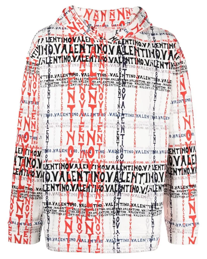 Valentino Garavani Hoodie mit Logo-Print - Weiß Weiß