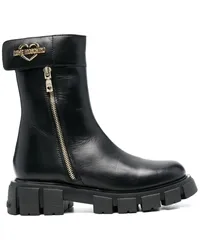 Moschino Stiefel mit Logo-Schild Schwarz