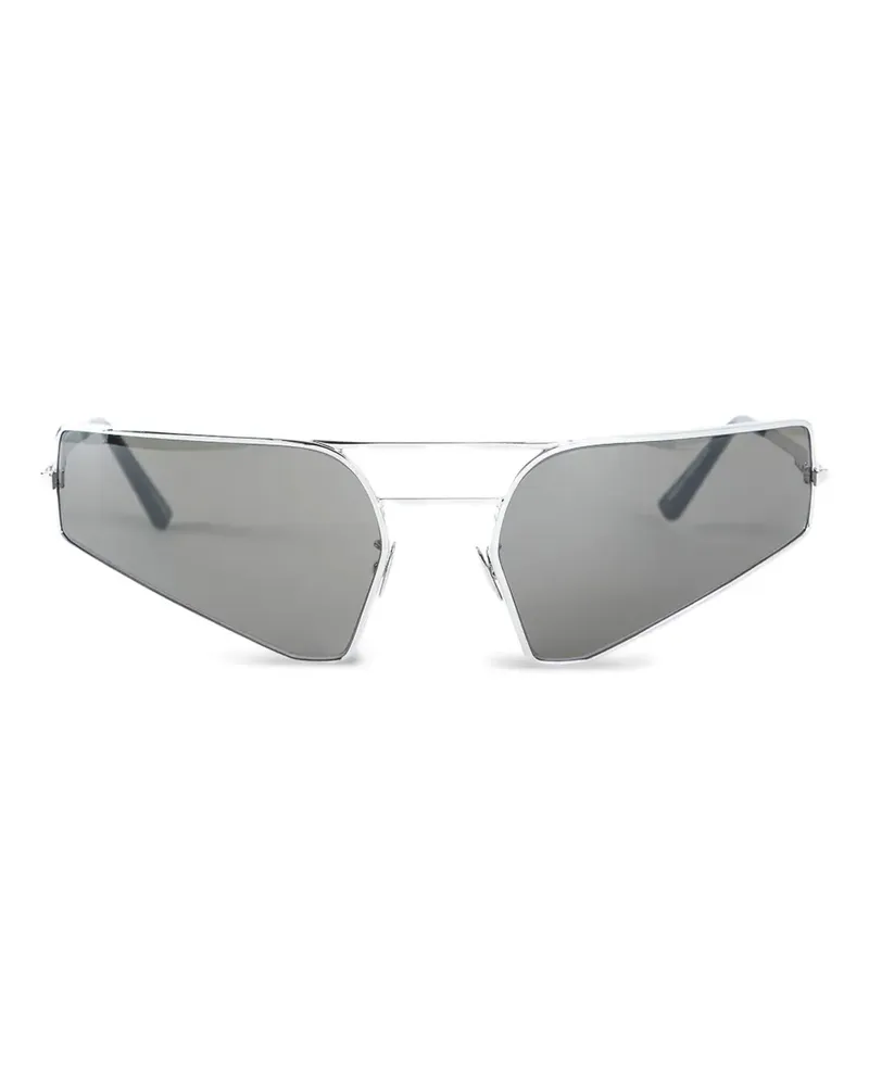 Rick Owens Hollywood Prong Sonnenbrille - Silber Silber