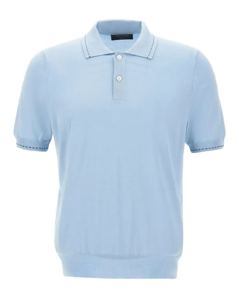 Gran Sasso Poloshirt mit kurzen Ärmeln - Blau Blau