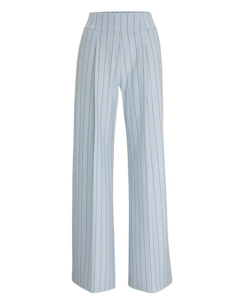 HUGO BOSS Gestreifte Wide-Leg-Hose - Grau Grau
