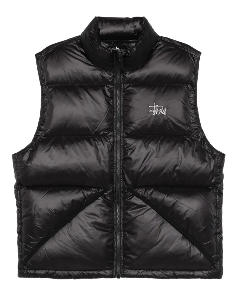Stüssy Gesteppte Weste mit Reißverschluss - Schwarz Schwarz