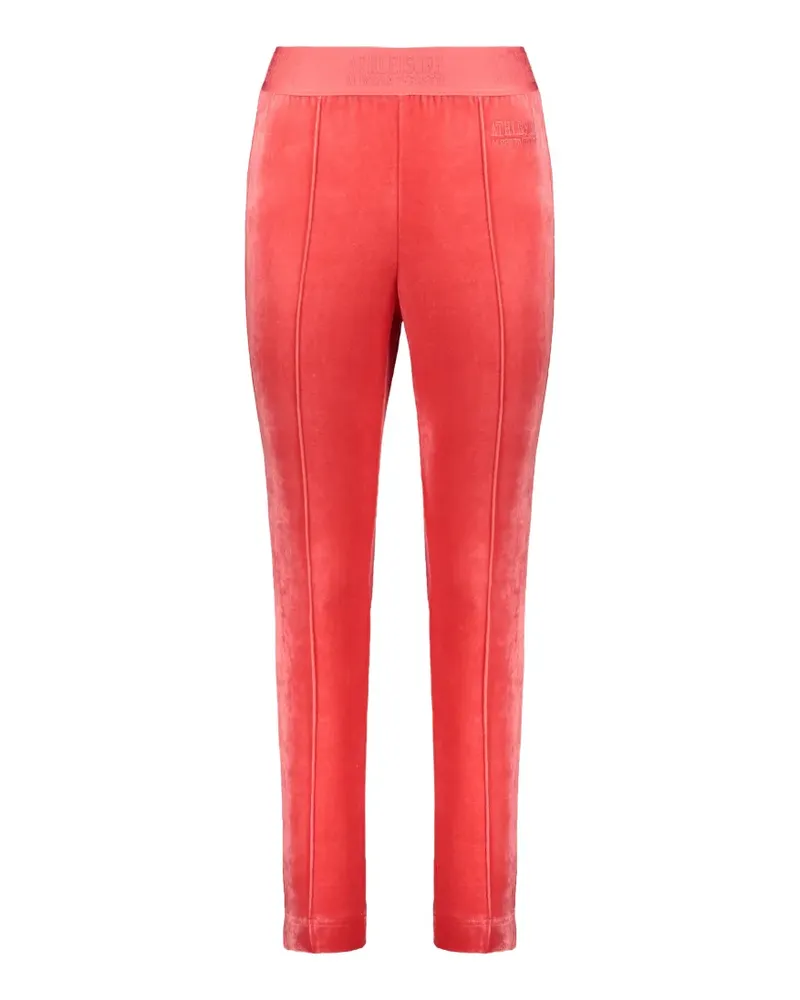 Alberta Ferretti Samthose mit Logo-Bund - Rot Rot