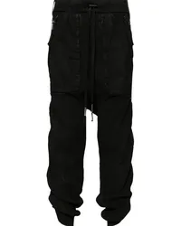 Boris Bidjan Saberi Halbhohe Cropped-Jogginghose Schwarz