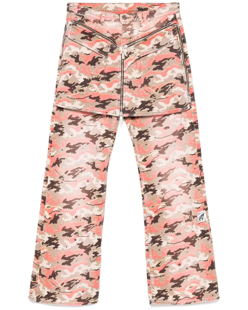 OFF-WHITE Jeans mit Camouflagemuster - Orange Orange