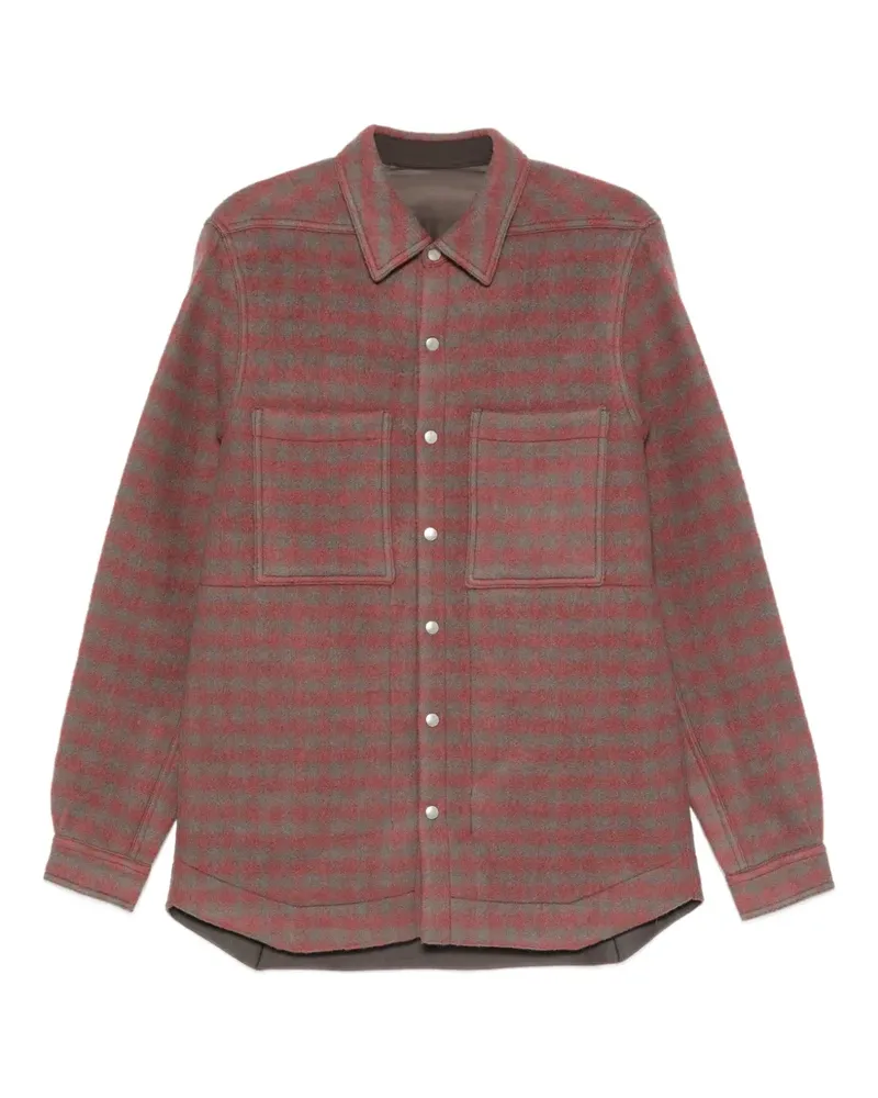 Rick Owens checked patch-pocket shirt - Rot Rot