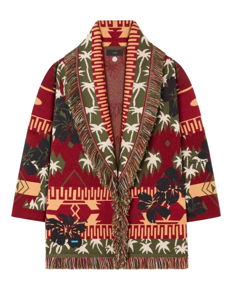 Alanui Icon Jacquard-Cardigan - Rot Rot