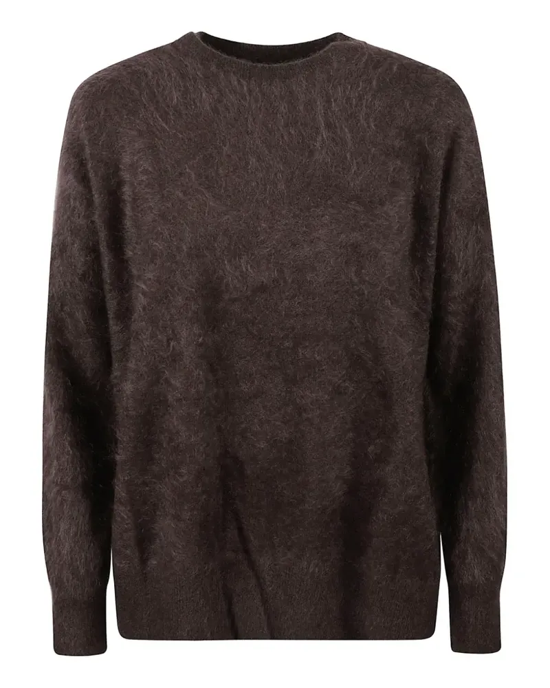 Max Mara Max Mara brushed-knit crew-neck sweater - Braun Braun