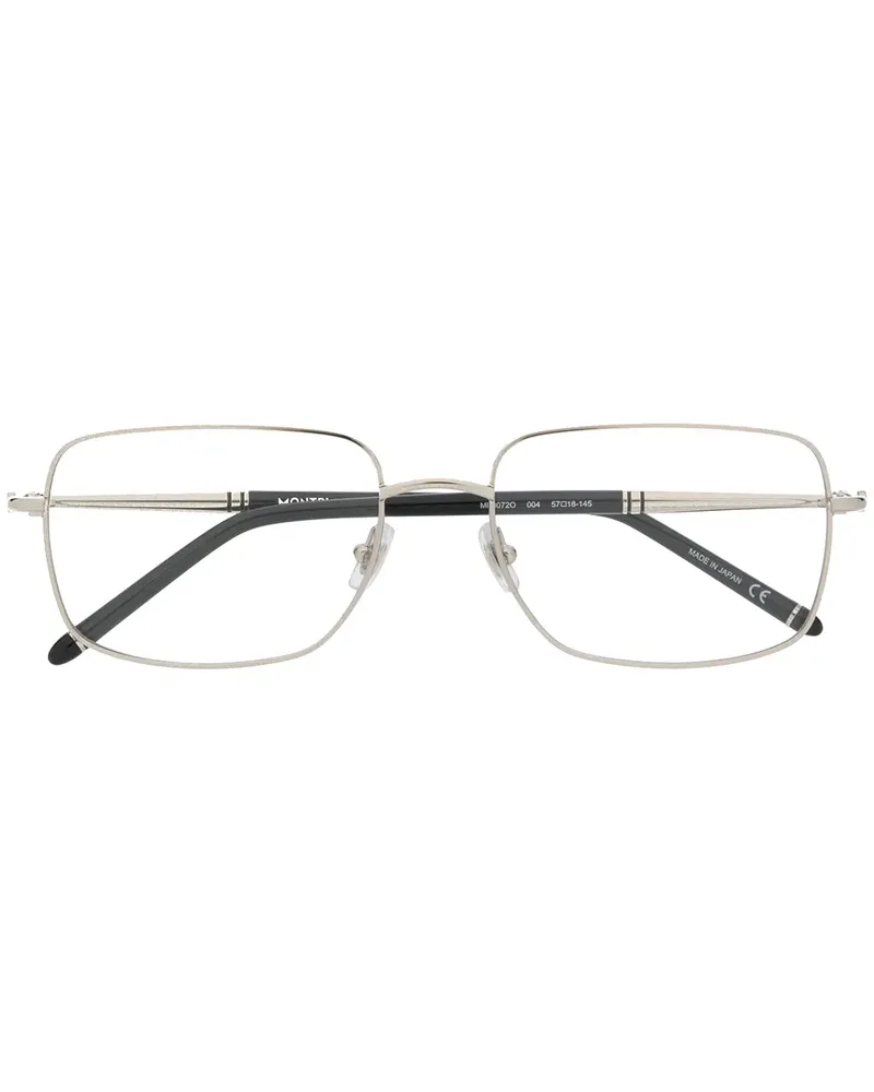 Montblanc Brille mit eckigem Gestell - Metallic Metallic