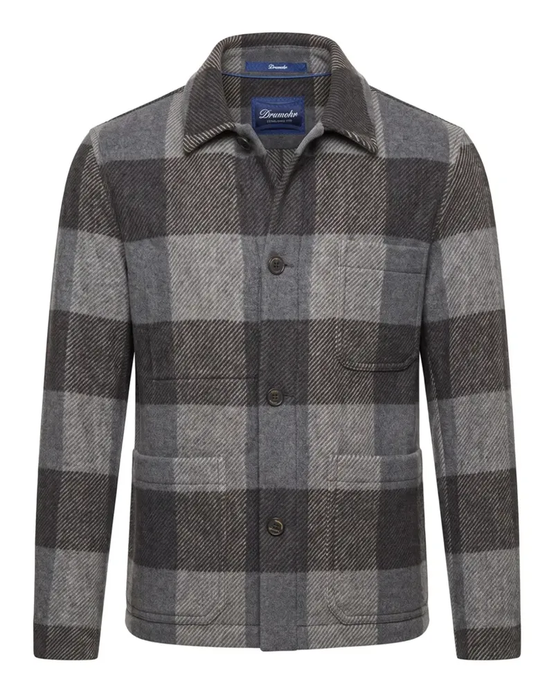 Drumohr  checked wool jacket - Grau Grau