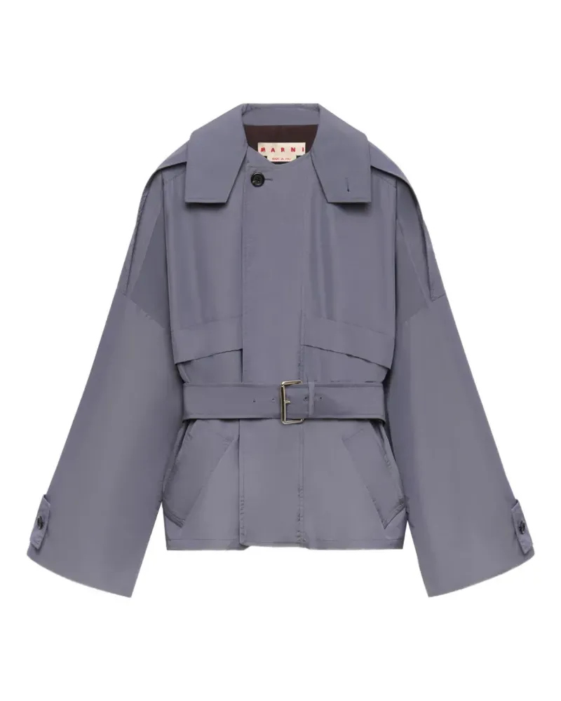 Marni grey nylon blouson with belt - Blau Blau