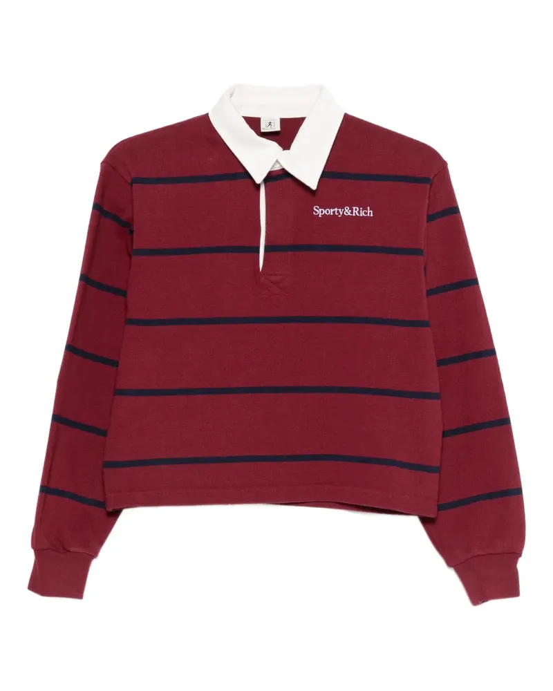 SPORTY & RICH Sherif Logo Rugby polo top - Rot Rot