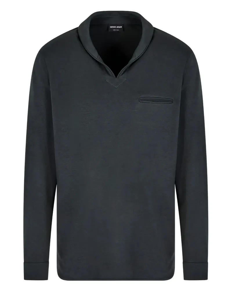 Giorgio Armani Sweatshirt mit Schalkragen - Grau Grau