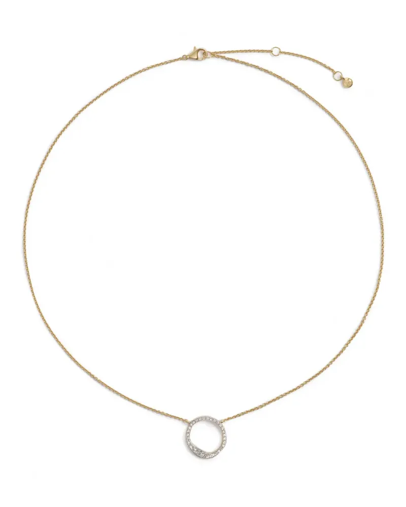 Monica Vinader Riva Pavé-Halskette mit Diamant - Gold Gold