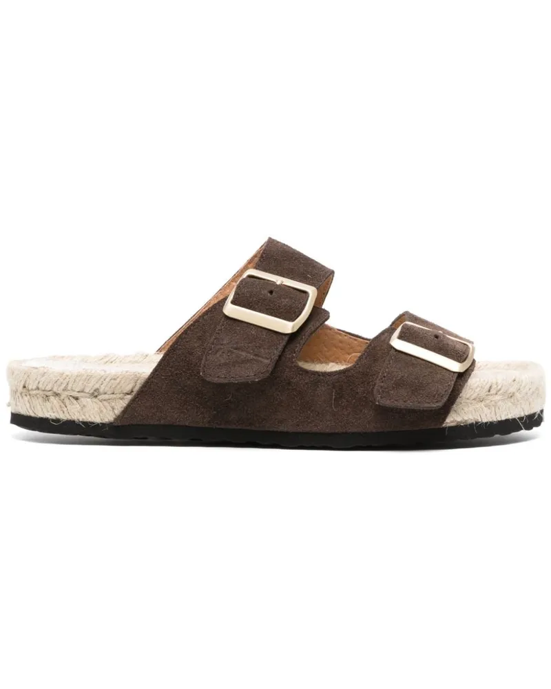 Manebí Espadrilles mit doppelter Schnalle - Braun Braun