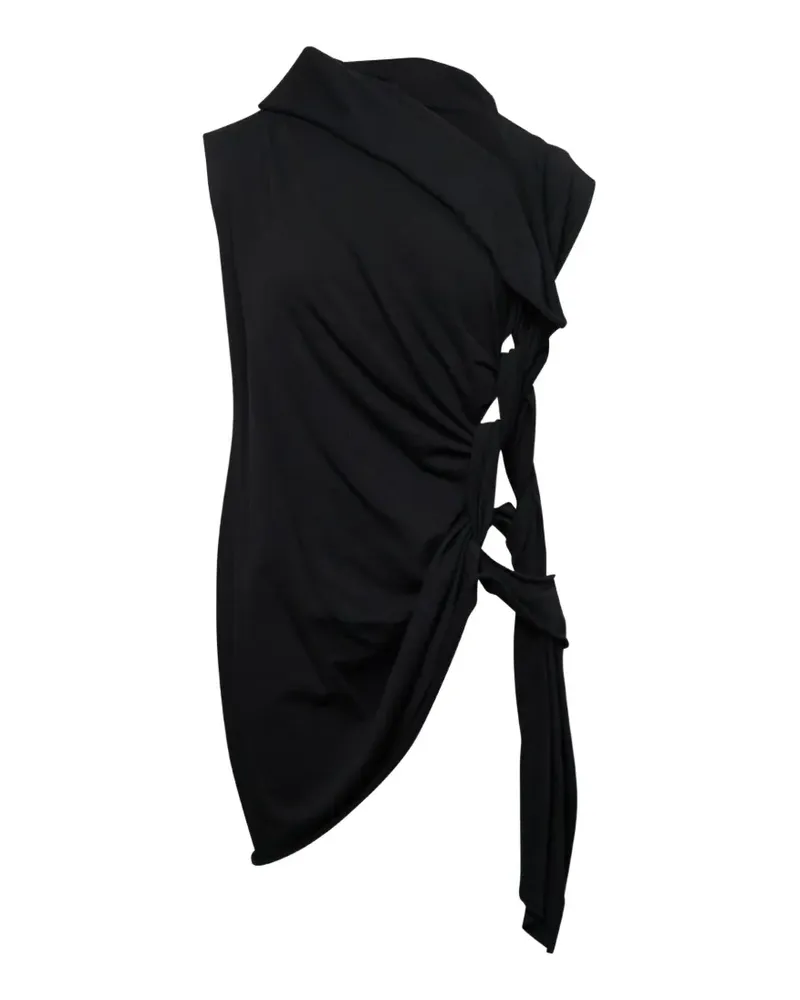 Yohji Yamamoto braided sleeveless blouse - Schwarz Schwarz