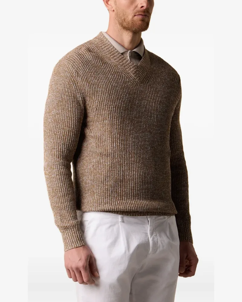 Brooks Brothers Pullover mit V-Ausschnitt - Nude Nude