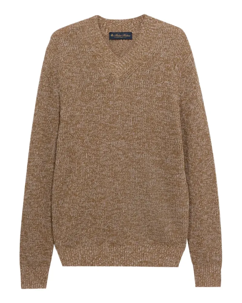 Brooks Brothers Pullover mit V-Ausschnitt - Nude Nude