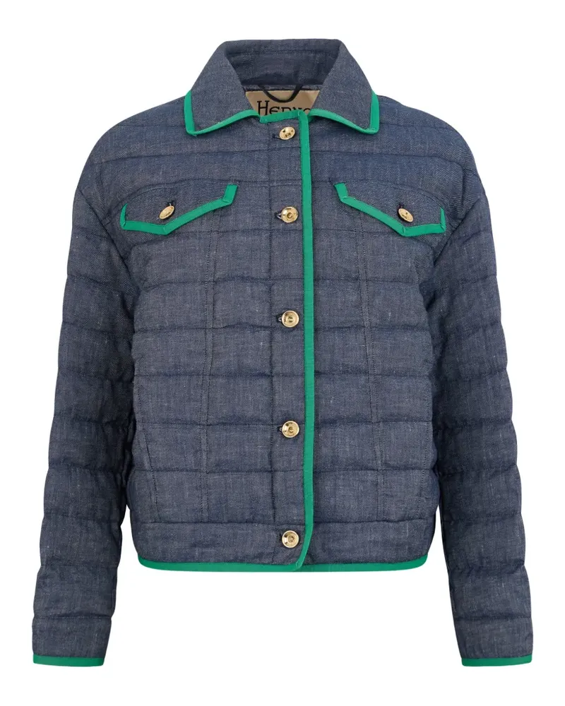 Herno padded flap-pocket jacket - Blau Blau