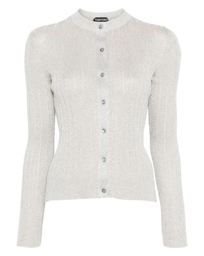 Tom Ford Gerippter Cardigan mit Lurex - Silber Silber