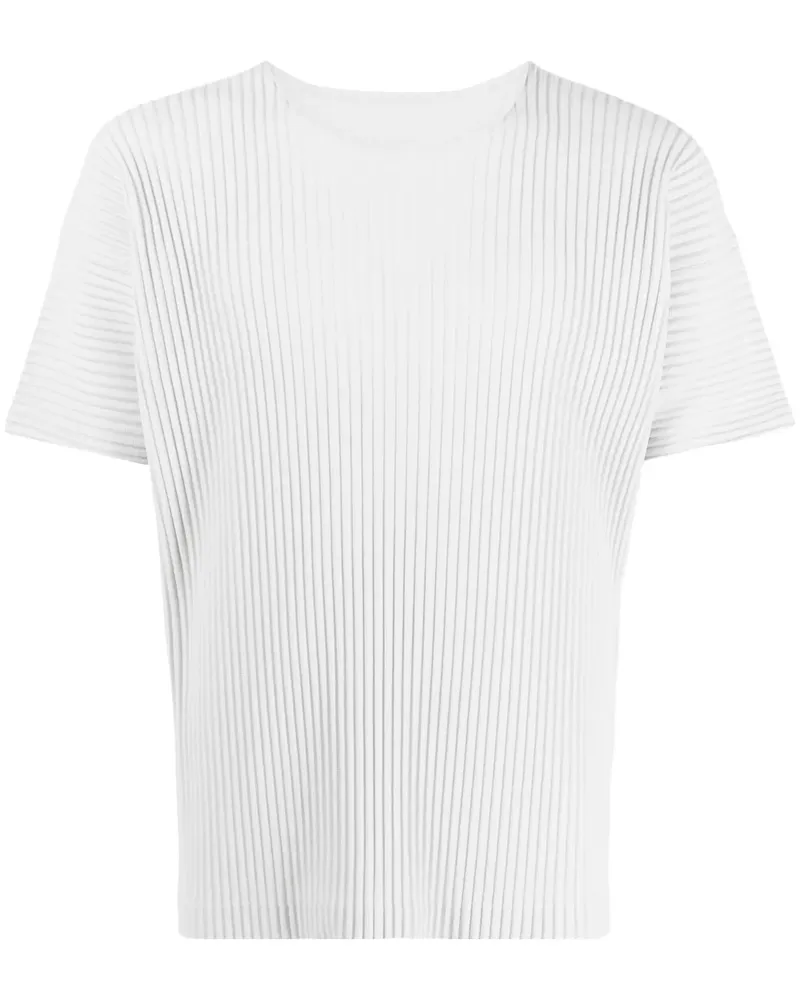 Issey Miyake Plissiertes Mc May T-Shirt - Grau Grau