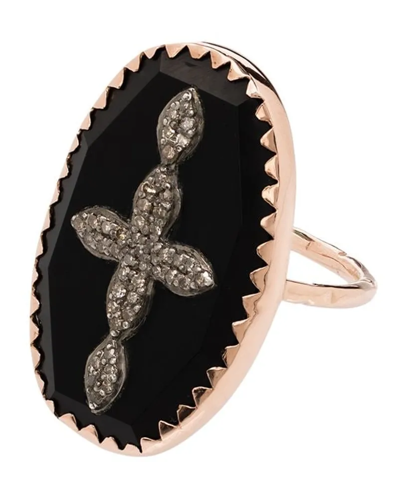 Pascale Monvoisin 9kt Rotgoldring mit Diamanten - Rosa Rosa