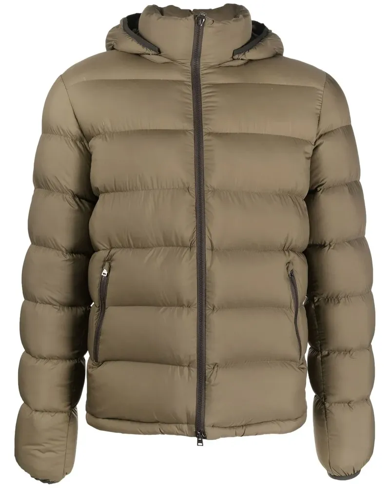 Herno Gesteppte Kapuzenjacke - Grün Grün
