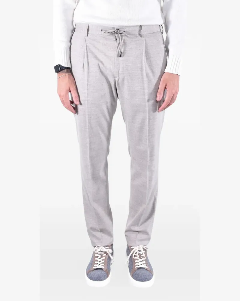 MOORER Anton drawstring-waist trousers - Nude Nude