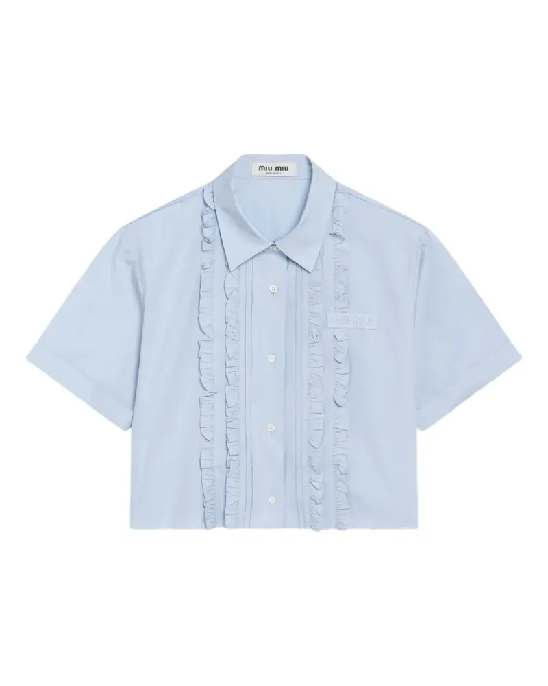 Miu Miu Hemd aus Popeline - Blau Blau