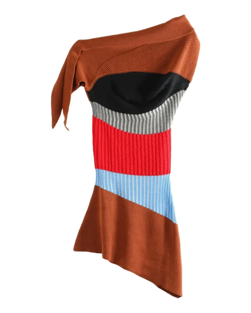 KIKO KOSTADINOV Asymmetrisches Minikleid - Braun Braun