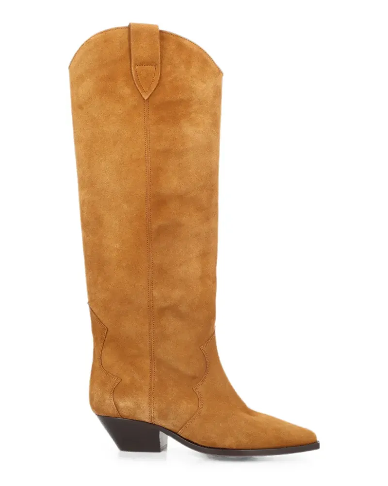 Isabel Marant suede pointed-toe boots - Braun Braun