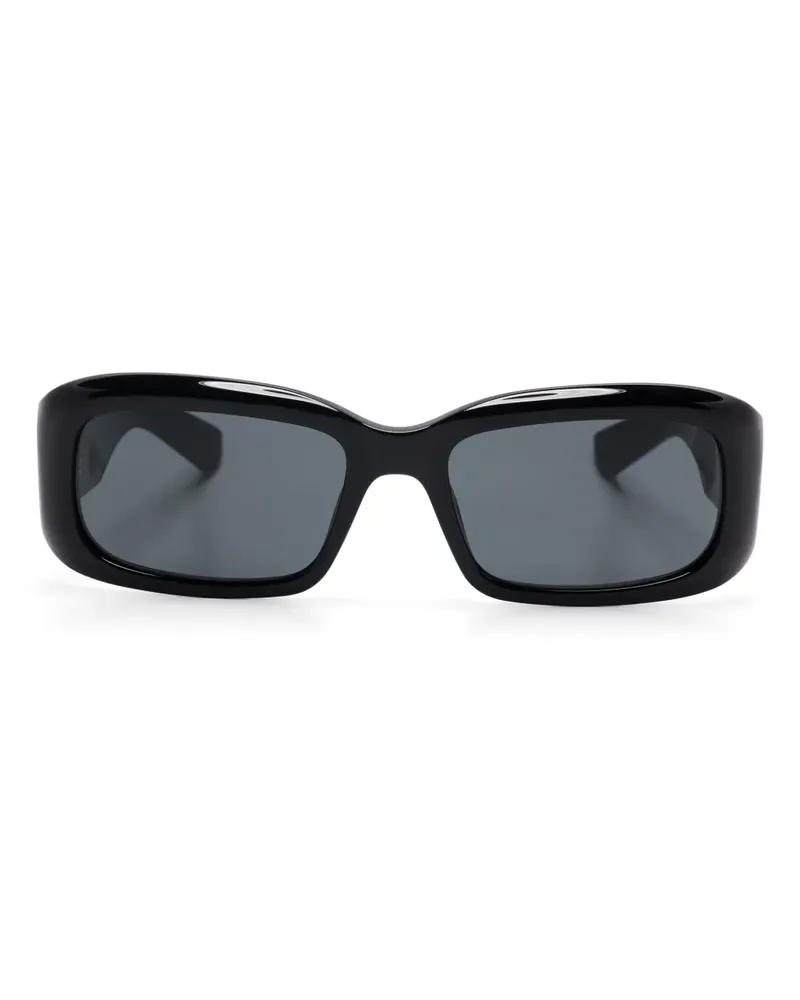 Saint Laurent Sonnenbrille mit eckigem Gestell - Schwarz Schwarz