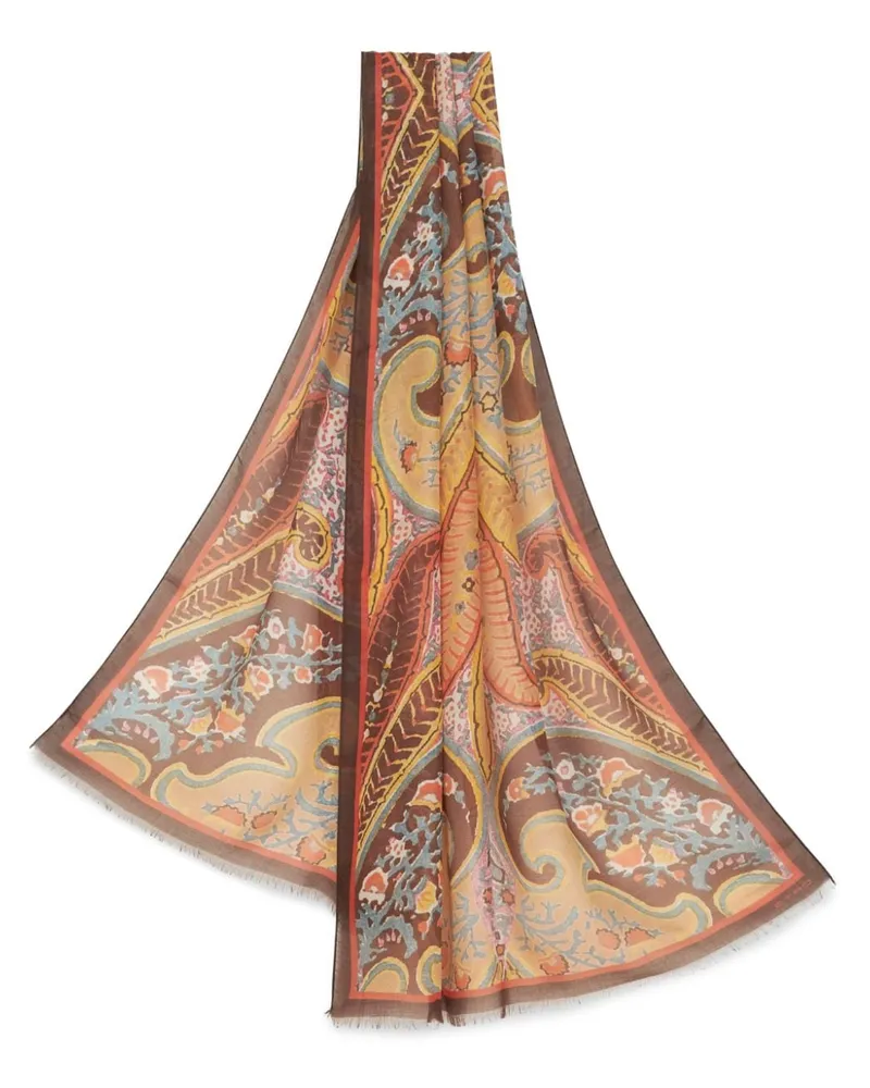 Etro Schal mit Paisley-Print - Braun Braun