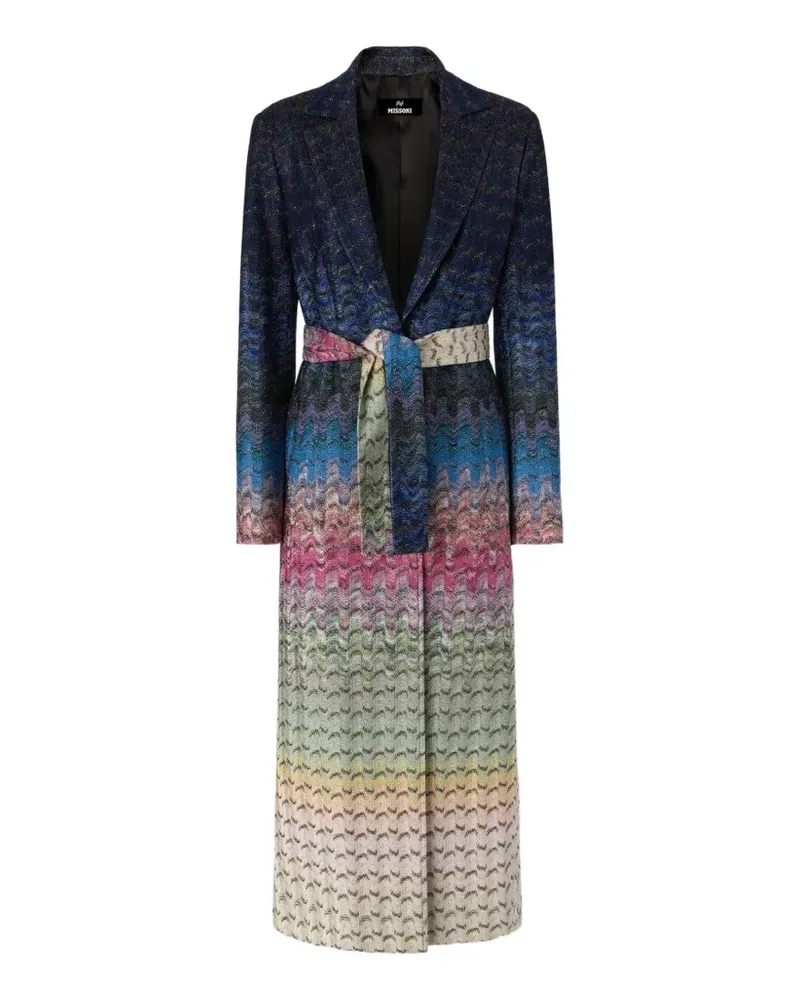 Missoni Mantel mit Zickzackmuster - Blau Blau