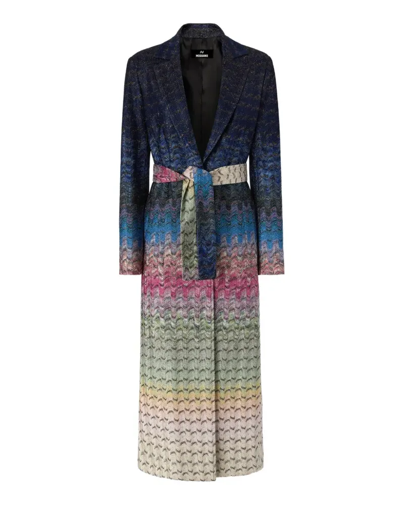Missoni Mantel mit Zickzackmuster - Blau Blau
