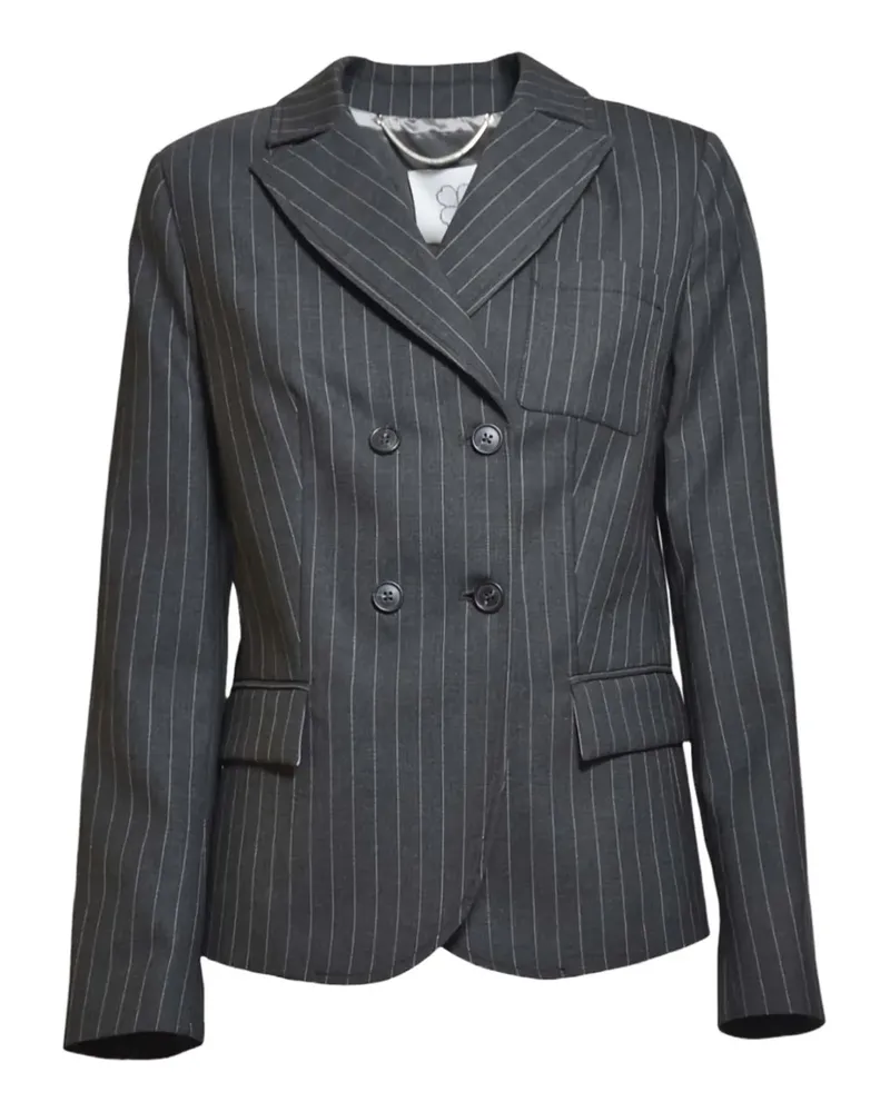 True Royal pinstripe-pattern double-breasted blazer - Grau Grau
