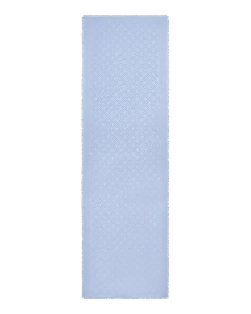 Tory Burch Schal mit T-Monogramm - Blau Blau