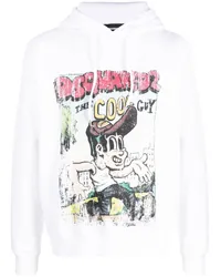 Dsquared2 Hoodie mit Graffiti-Print Weiß