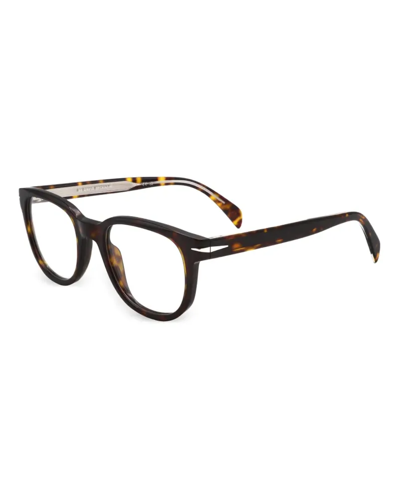 EYEWEAR by DAVID BECKHAM Eckige Brille in Schildpattoptik - Braun Braun
