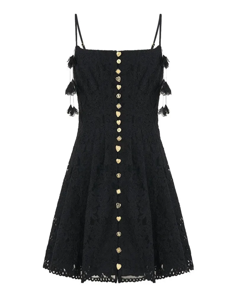 Camilla Flamenco folklore mini dress - Schwarz Schwarz