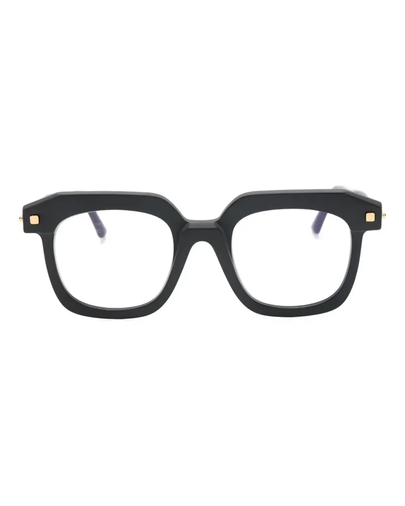 KUBORAUM Maske J8 Brille mit rundem Gestell - Schwarz Schwarz