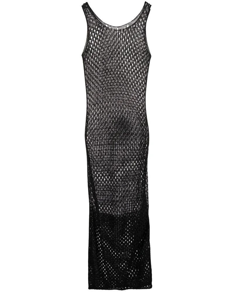 Dion Lee Klassische Netzrobe - Schwarz Schwarz