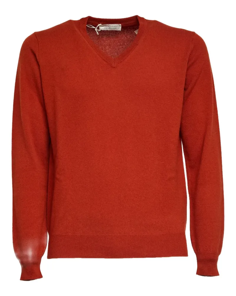 Filippo de Laurentiis V-neck long-sleeve sweater - Orange Orange