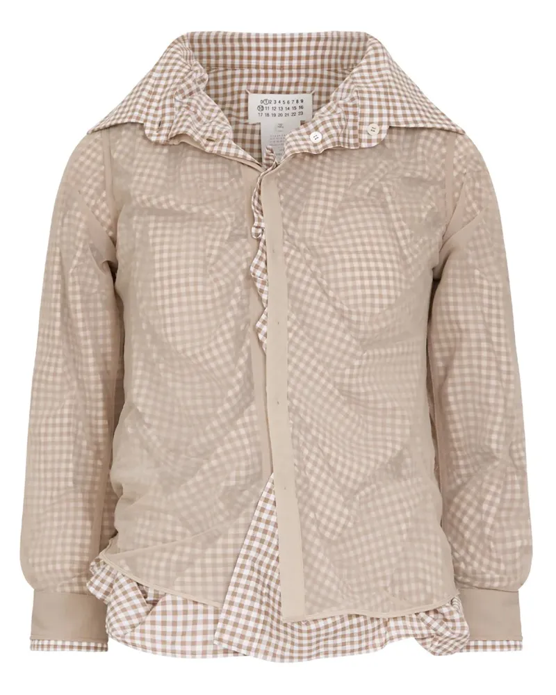 Maison Margiela Kariertes Hemd - Nude Nude