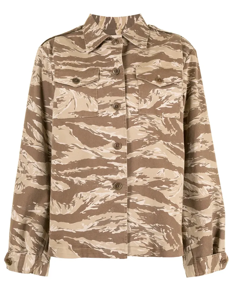 Nili Lotan Hemd mit Camouflage-Print - Braun Braun