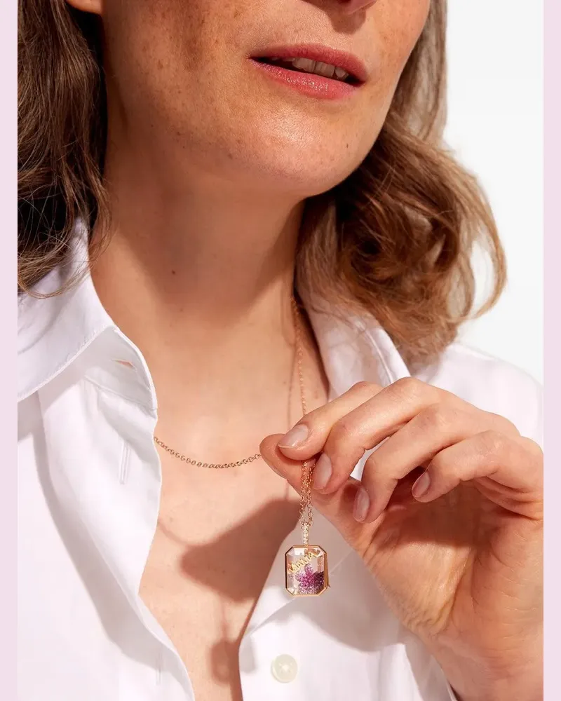 Loquet 18kt Mama Gelbgoldhalskette mit Anhänger Gold