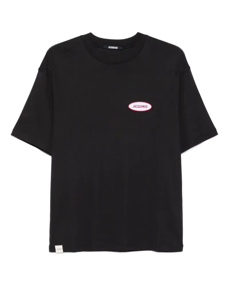 Jacquemus The Stazione T-Shirt mit Oval-Patch - Blau Blau