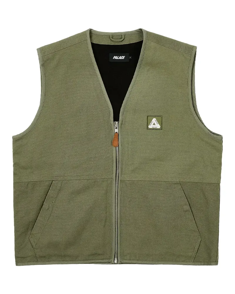PALACE logo-patch zip-up gilet - Grün Grün